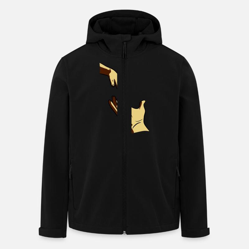 Hand reichen geben - Recycelte Männer Softshell-Jacke von Stanley/Stella - Schwarz