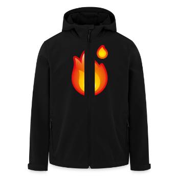 Smiley Fire - Veste softshell homme en polyester recyclé Stanley/Stella - noir - Devant - AI Model Male 185 light (185cm)