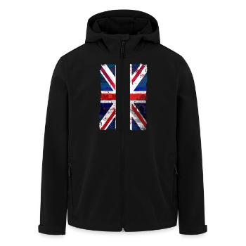 Union Jack - UK Flag - London - Recycelte Männer Softshell-Jacke von Stanley/Stella - Schwarz - Vorne - AI Model Male 185 light (185cm)