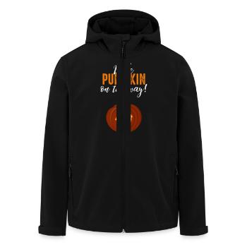 Little Pumpkin Schwangerschaft Bauch Kostüm Lustig - Recycelte Männer Softshell-Jacke von Stanley/Stella - Schwarz - Vorne - AI Model Male 185 light (185cm)