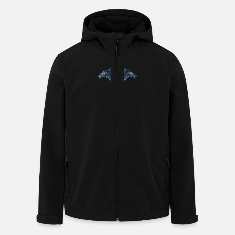 CHUCHO PEINT (Aetobatus narinari) - Veste softshell homme en polyester recyclé Stanley/Stella - noir
