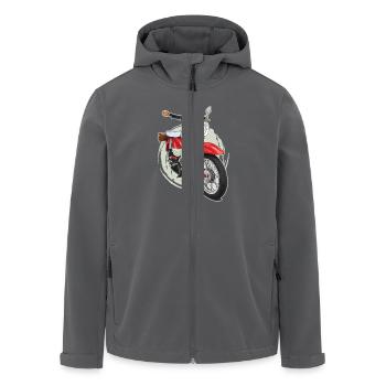 Étoile (rouge) // Illustration - Veste softshell homme en polyester recyclé Stanley/Stella - noir - Devant - AI Model Male 185 light (185cm)