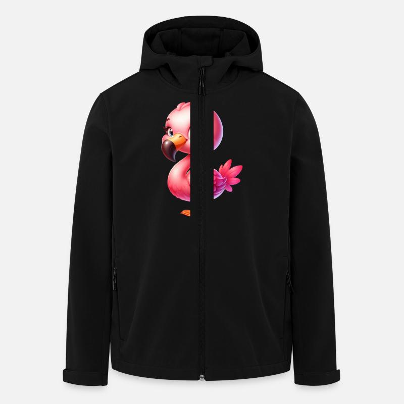 Flamingo - Recycelte Männer Softshell-Jacke von Stanley/Stella - Schwarz