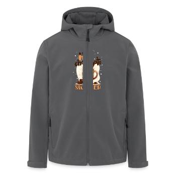 Heiße Schokolade X-Mas Geschenk Winter Kaffee - Recycelte Männer Softshell-Jacke von Stanley/Stella - Schwarz - Vorne - AI Model Male 185 light (185cm)
