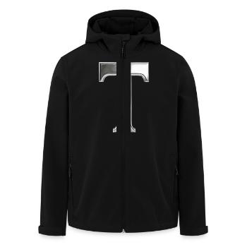 Chrome ,, T " Metallic - Recycelte Männer Softshell-Jacke von Stanley/Stella - Schwarz - Vorne - AI Model Male 185 light (185cm)