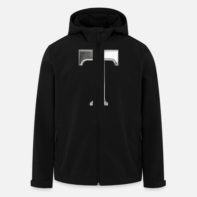 Chrome ,, T " Métallisé - Veste softshell homme en polyester recyclé Stanley/Stella - noir
