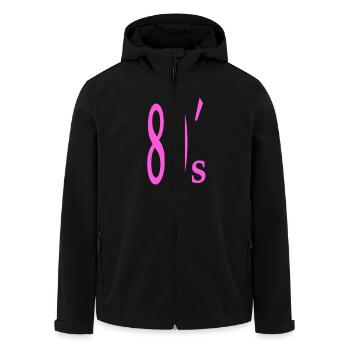 80er Jahre Geschenk Retro Party - Recycelte Männer Softshell-Jacke von Stanley/Stella - Schwarz - Vorne - AI Model Male 185 light (185cm)