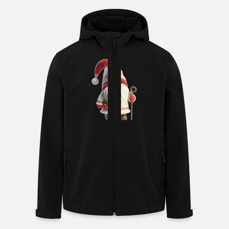 Christmas Gnome 3 - Men’s Recycled Softshell Jacket by Stanley/Stella - black