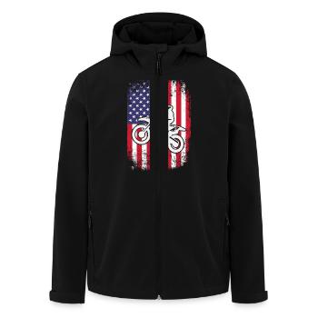 Motocross MX Supercross Enduro Dirt Bike - Veste softshell homme en polyester recyclé Stanley/Stella - noir - Devant - AI Model Male 185 light (185cm)