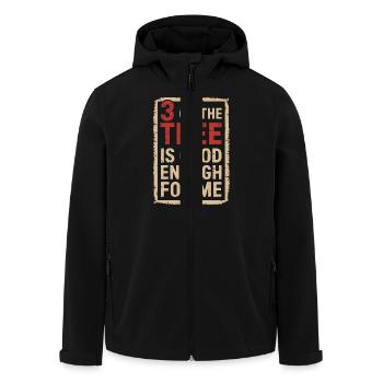 Klassiker für Schaltgetriebe-Liebhaber - Recycelte Männer Softshell-Jacke von Stanley/Stella - Schwarz - Vorne - AI Model Male 185 light (185cm)