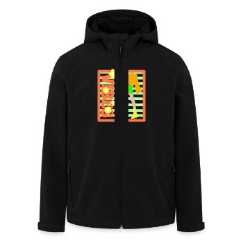 Gute positive Stimmung - Recycelte Männer Softshell-Jacke von Stanley/Stella - Schwarz - Vorne - AI Model Male 185 light (185cm)