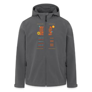 1000094848 - Men’s Recycled Softshell Jacket by Stanley/Stella - anthracite - Front - AI Model Male 185 light (185cm)
