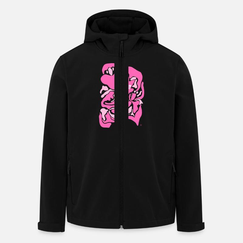 Abstract Pink Cat - Men’s Recycled Softshell Jacket by Stanley/Stella - black