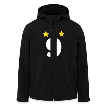 9 Year Star - 9th Anniversary Gift - Men’s Recycled Softshell Jacket by Stanley/Stella - black - Front - AI Model Male 185 light (185cm)