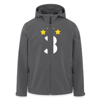 3 ans étoile - cadeau de 3e anniversaire - Veste softshell homme en polyester recyclé Stanley/Stella - charbon - Devant - AI Model Male 185 light (185cm)
