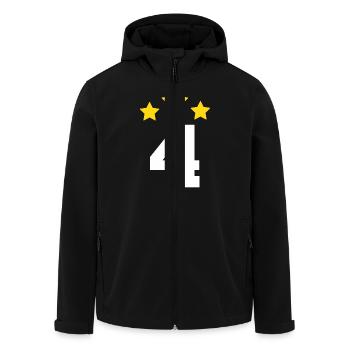4 ans étoile - cadeau de 4e anniversaire - Veste softshell homme en polyester recyclé Stanley/Stella - noir - Devant - AI Model Male 185 light (185cm)