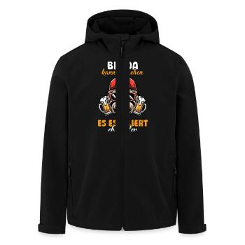 Bin Da Eskaliert Eh Wieder Bier Party Faultier - Recycelte Männer Softshell-Jacke von Stanley/Stella - Schwarz - Vorne - AI Model Male 185 light (185cm)