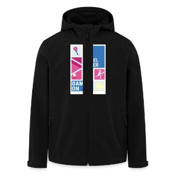 Padel-Liebhaber - Recycelte Männer Softshell-Jacke von Stanley/Stella - Schwarz - Vorne - AI Model Male 185 light (185cm)