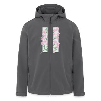 Cerisiers Fleurs Fête des Mères Fleurs Roses Japon Mère - Veste softshell homme en polyester recyclé Stanley/Stella - noir - Devant - AI Model Male 185 light (185cm)