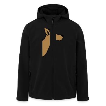 Good Dog Face Cute Pet Head Cute - Men’s Recycled Softshell Jacket by Stanley/Stella - black - Front - AI Model Male 185 light (185cm)