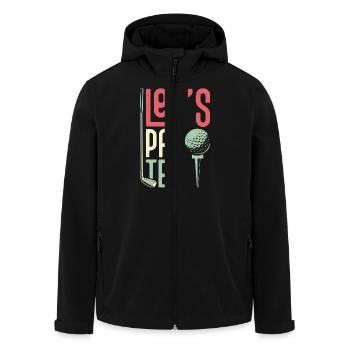 Let's Par Tee Golfer Golf - Recycelte Männer Softshell-Jacke von Stanley/Stella - Schwarz - Vorne - AI Model Male 185 light (185cm)