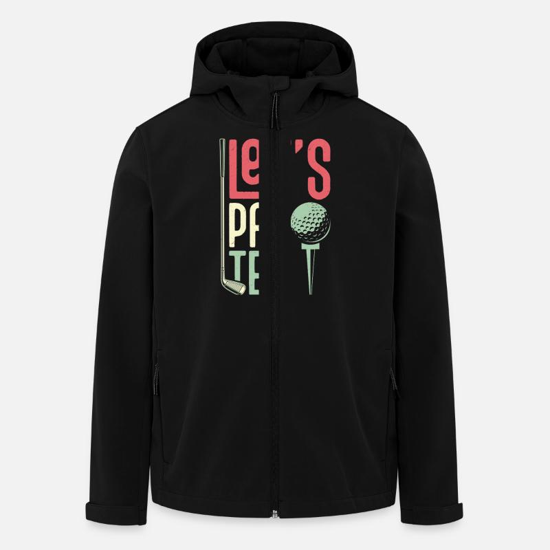 Let's Par Tee Golfer Golf - Recycelte Männer Softshell-Jacke von Stanley/Stella - Schwarz