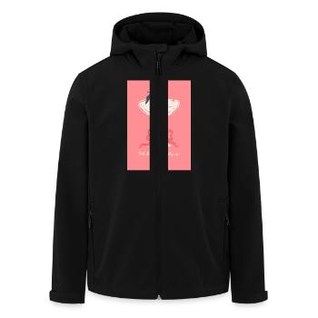Pretty pink gin drink - Men’s Recycled Softshell Jacket by Stanley/Stella - black - Front - AI Model Male 185 light (185cm)