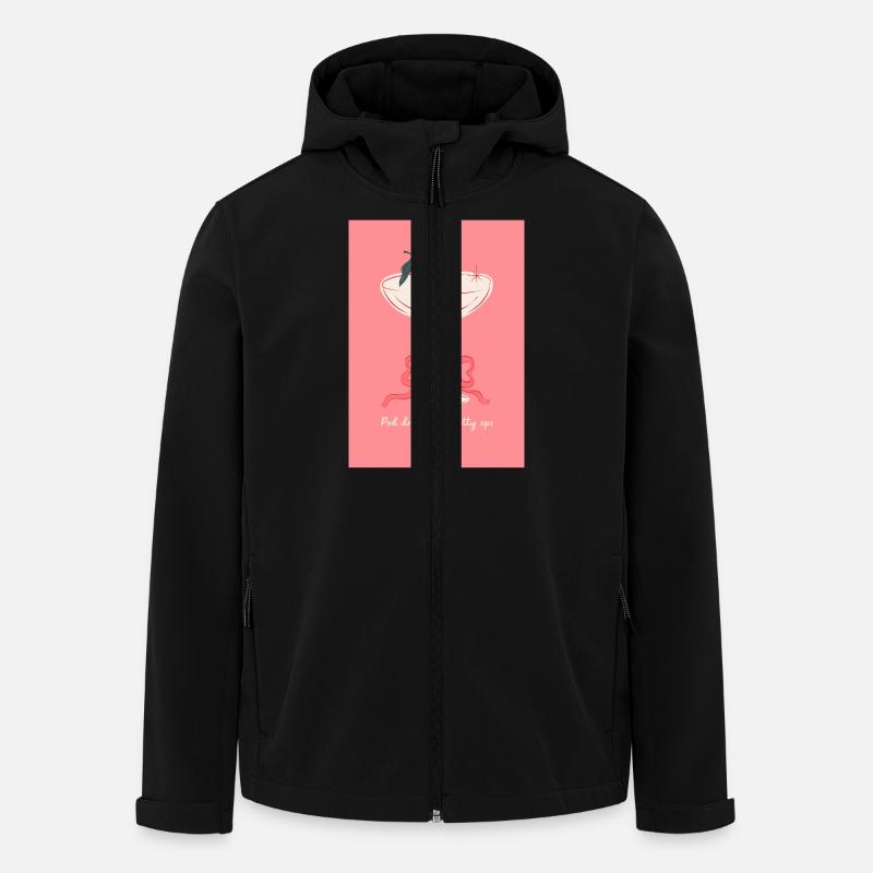 Pretty pink gin drink - Men’s Recycled Softshell Jacket by Stanley/Stella - black