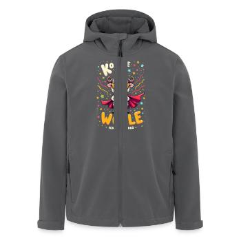 Komme Was Wolle Ich Schaff Das Karneval Schaf - Recycelte Männer Softshell-Jacke von Stanley/Stella - Anthrazit - Vorne - AI Model Male 185 light (185cm)