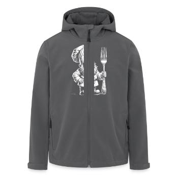 Cook - Men’s Recycled Softshell Jacket by Stanley/Stella - anthracite - Front - AI Model Male 185 light (185cm)