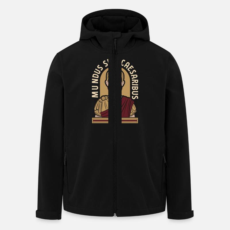 Mundus Sine Caesaribus Zitat Latein - Recycelte Männer Softshell-Jacke von Stanley/Stella - Schwarz