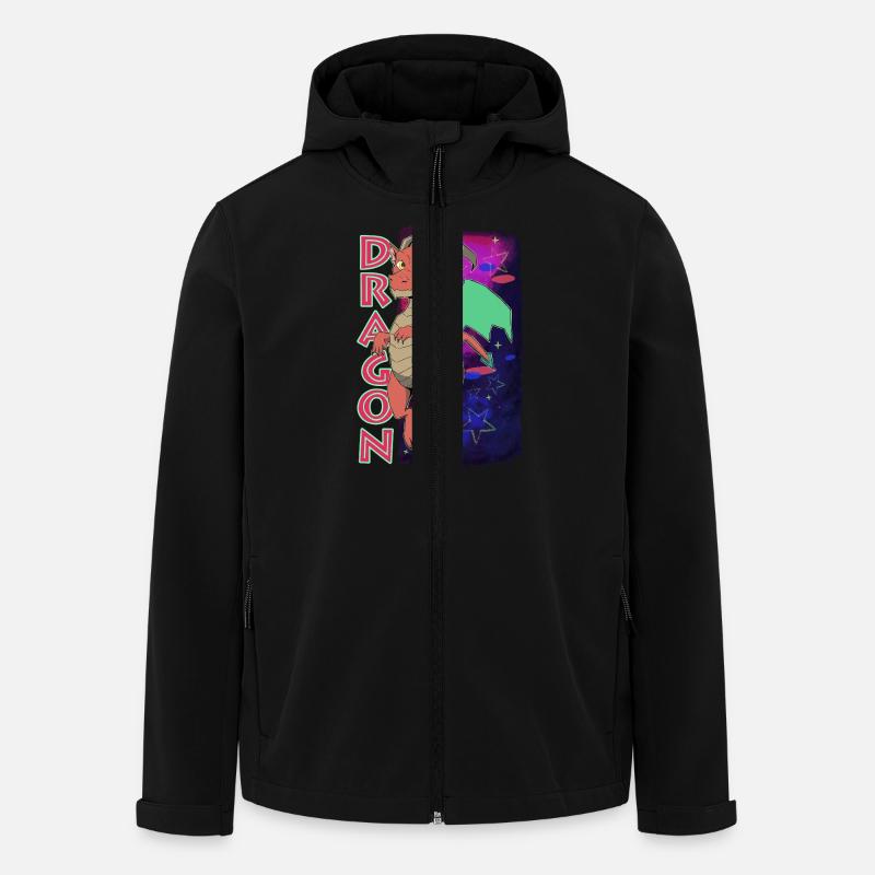 Cute Dragon - Men’s Recycled Softshell Jacket by Stanley/Stella - black