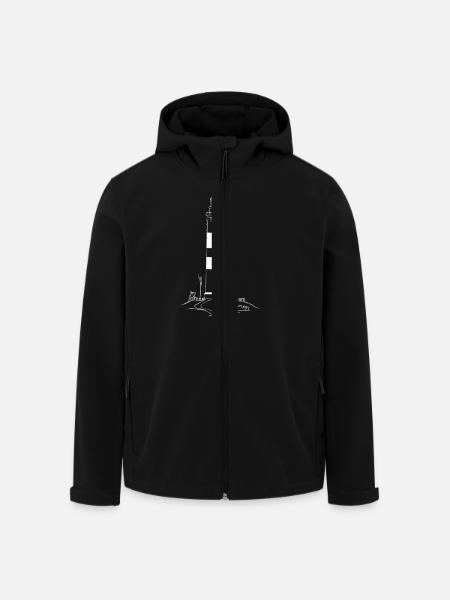 Amrum Lighthouse - Men’s Recycled Softshell Jacket by Stanley/Stella - black
