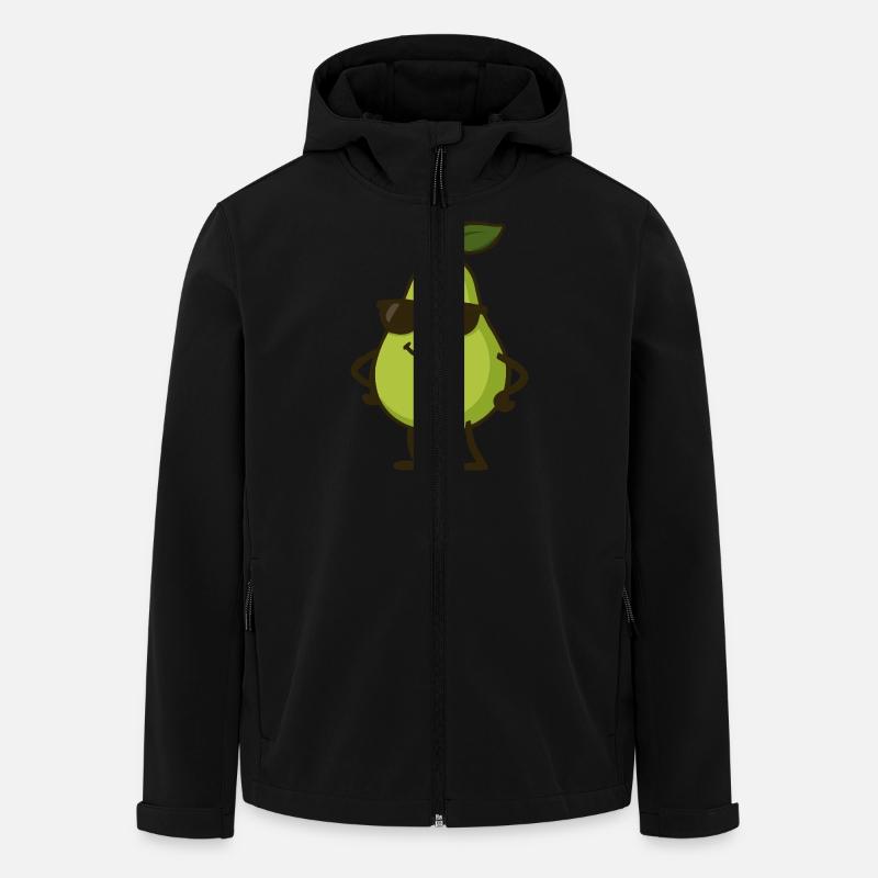 Pear Comic Cool - Men’s Recycled Softshell Jacket by Stanley/Stella - black