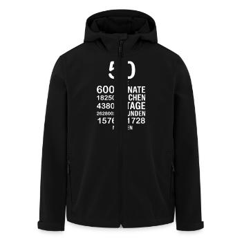 50 Jahre – Witziges Zahlen-Shirt zum Geburtstag - Recycelte Männer Softshell-Jacke von Stanley/Stella - Schwarz - Vorne - AI Model Male 185 light (185cm)