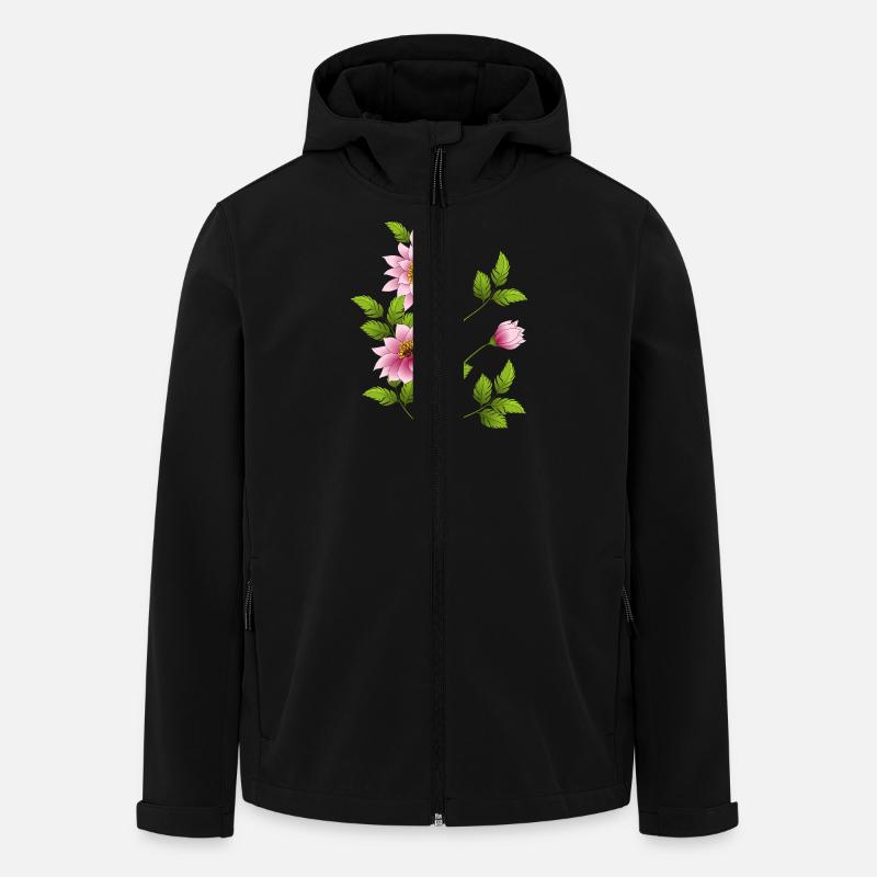 Blumen - Recycelte Männer Softshell-Jacke von Stanley/Stella - Schwarz