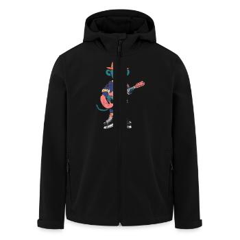 Musique de singe - Veste softshell homme en polyester recyclé Stanley/Stella - noir - Devant - AI Model Male 185 light (185cm)