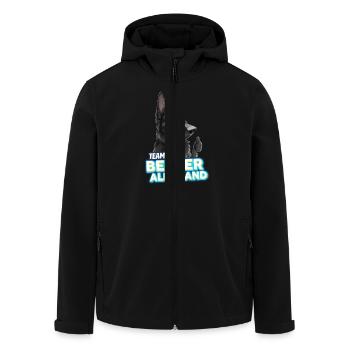 TEAM Deutscher Schäferhund - Schwarz - Recycelte Männer Softshell-Jacke von Stanley/Stella - Schwarz - Vorne - AI Model Male 185 light (185cm)