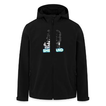 TEAM Shetland - Black Two-Tone - Men’s Recycled Softshell Jacket by Stanley/Stella - black - Front - AI Model Male 185 light (185cm)