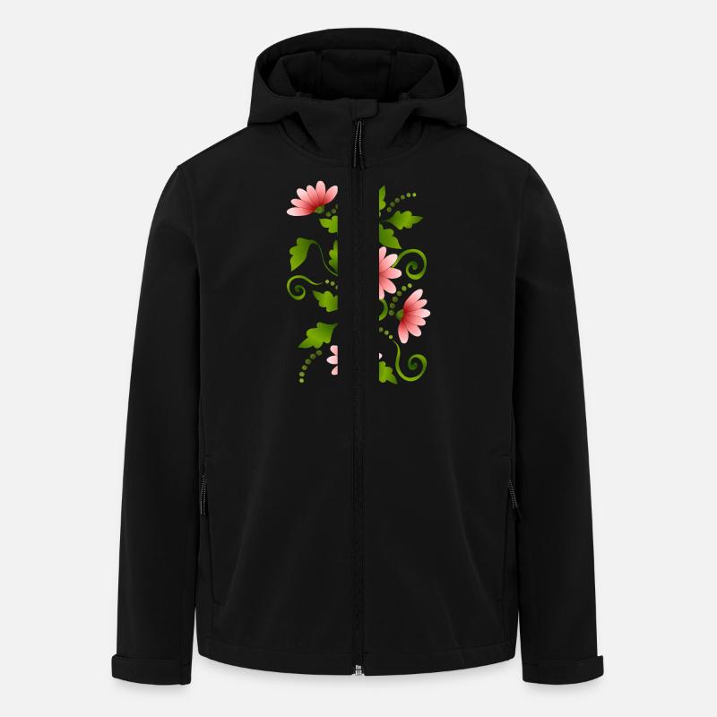 Blumen - Recycelte Männer Softshell-Jacke von Stanley/Stella - Schwarz