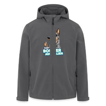 TEAM Australian Cattle Dog - Blau - Recycelte Männer Softshell-Jacke von Stanley/Stella - Schwarz - Vorne - AI Model Male 185 light (185cm)