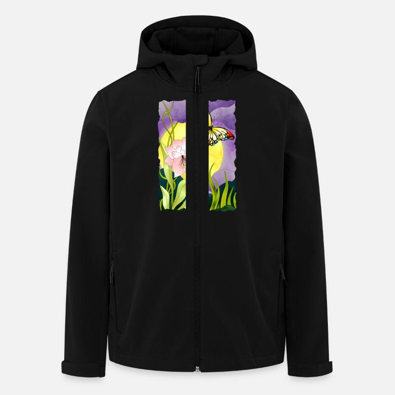 Papillon - Veste softshell homme en polyester recyclé Stanley/Stella - noir