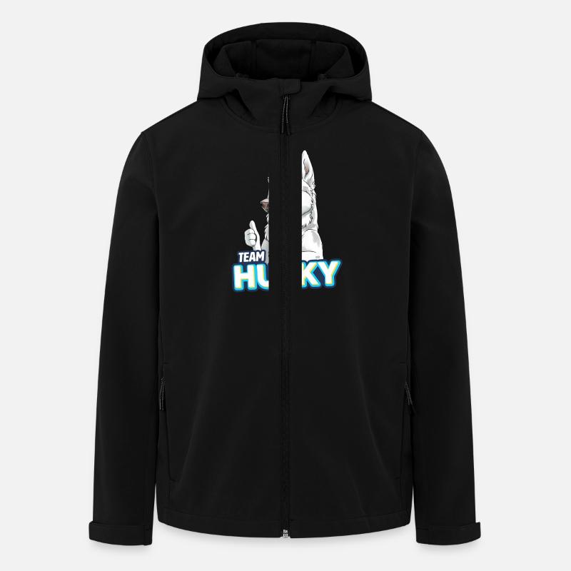 TEAM Husky - Weiß - Recycelte Männer Softshell-Jacke von Stanley/Stella - Schwarz