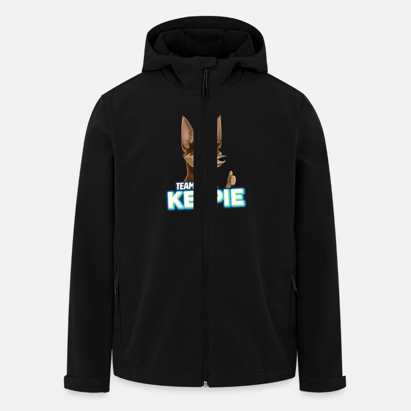 TEAM Kelpie - Chocolate & Tan - Men’s Recycled Softshell Jacket by Stanley/Stella - black