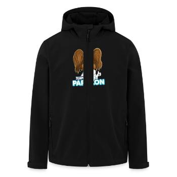 TEAM Butterfly - Fawn - Men’s Recycled Softshell Jacket by Stanley/Stella - black - Front - AI Model Male 185 light (185cm)