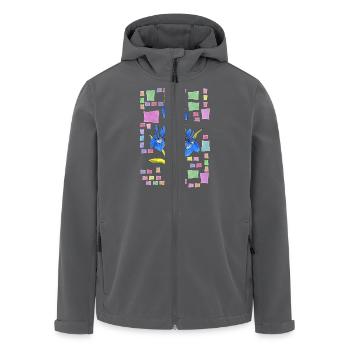 Fleur - Veste softshell homme en polyester recyclé Stanley/Stella - charbon - Devant - AI Model Male 185 light (185cm)