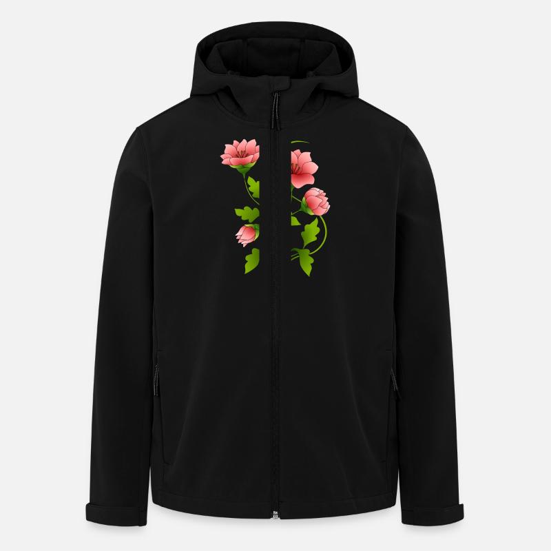 Flowers - Men’s Recycled Softshell Jacket by Stanley/Stella - black