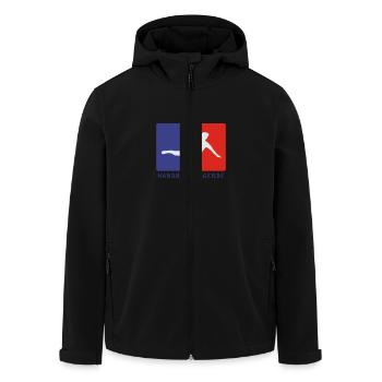 Handball - Handballlegende - Recycelte Männer Softshell-Jacke von Stanley/Stella - Schwarz - Vorne - AI Model Male 185 light (185cm)