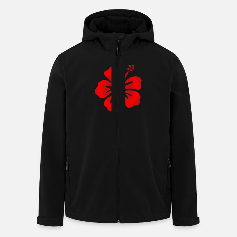 Hibiscus Rot - Recycelte Männer Softshell-Jacke von Stanley/Stella - Schwarz