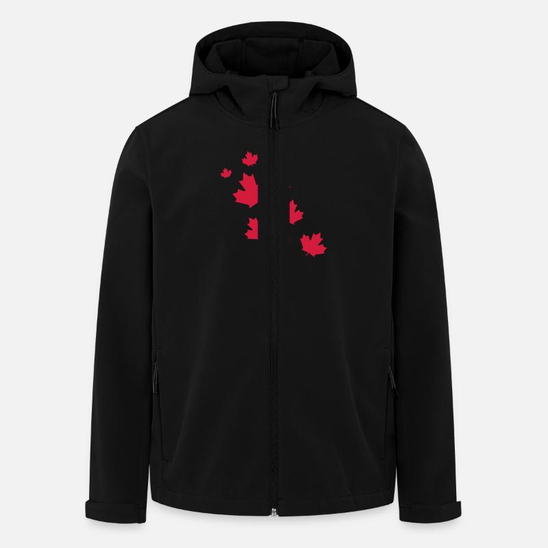 Canada Maple Leave Rain - Recycelte Männer Softshell-Jacke von Stanley/Stella - Schwarz